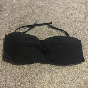 Black halter swimsuit top